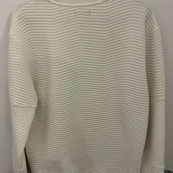 White Zara ribbed sweatshirt - Picture 3 of 6